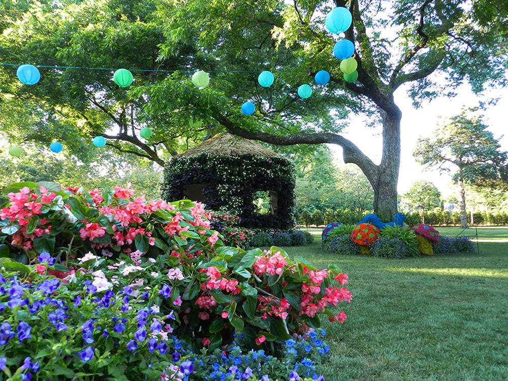 Alice in Wonderland Flower Village in the Pecan Grove